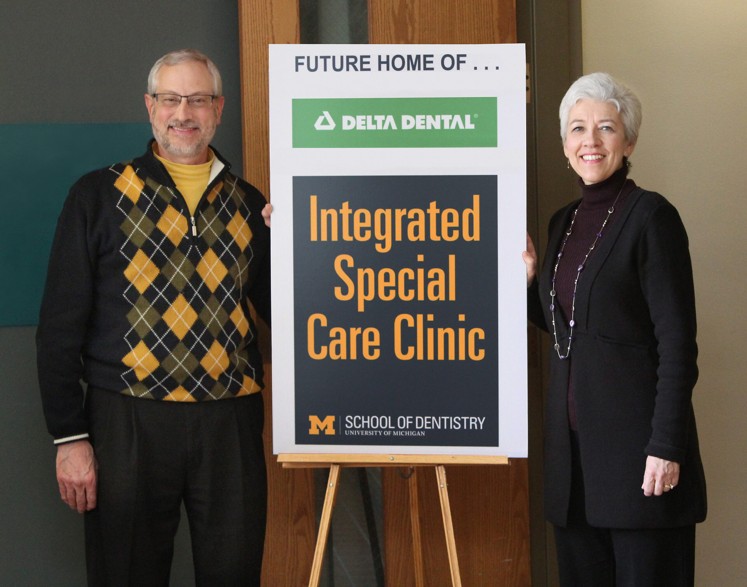 Dr. Stephen Stefanac, U-M senior associate dean and clinical professor of dentistry, and Dr. Carol Anne Murdoch-Kinch, associate dean and clinical professor of dentistry, at the School of Dentistry.