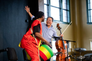 Yo-Yo Ma and Baba Collins delight the crowd.