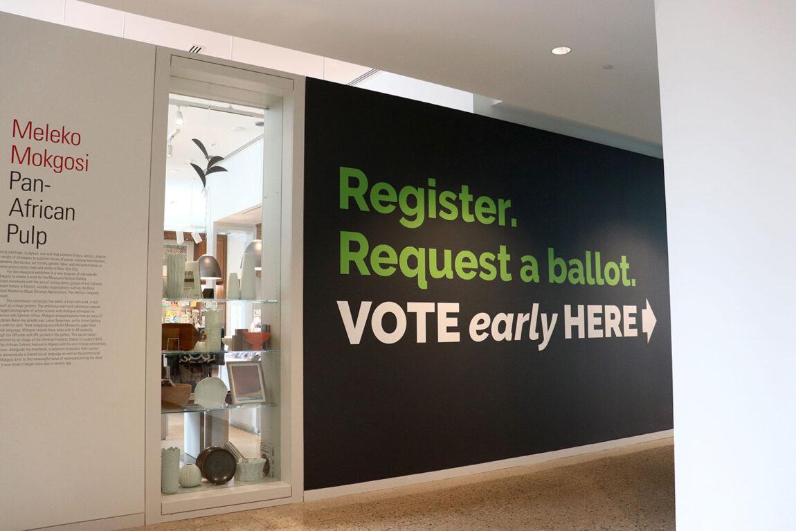 The Ann Arbor City Clerk's satellite office at the U-M Museum of Art opens Sept. 22, with absentee ballots available on Sept. 24. (Photo by Nick Beardslee, Stamps School of Art & Design.)