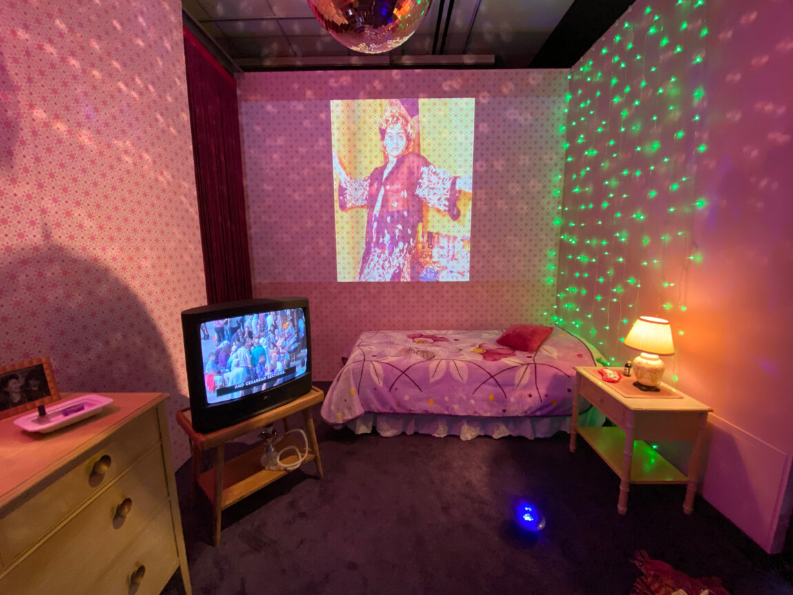 Artist Yasmine Nasser Diaz's installation in the U-M Institute for the Humanities Gallery is called "For Your Eyes Only" and is on display through April 16. (Photo by Juliet Hinely, Institute for the Humanities)
