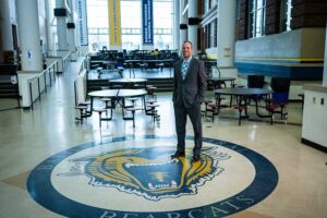 “How do I make that [college] dream a reality? By getting you the funds necessary to help you through school:” Hollander. Image credit: Eric Bronson,&nbsp;Michigan Photography
