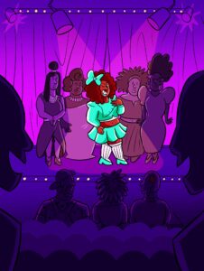 Snippet from Plucky Comics's Ferronica’s Vanity. Image credit: Angel Manson