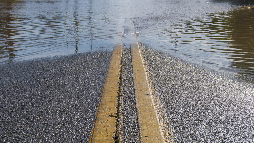 Flooded road