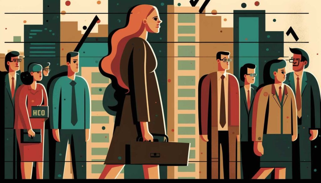 Concept illustration of workers. Image credit: Nicole Smith, made with Midjourney