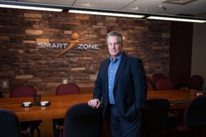 David Rowe, CEO of MTEC SmartZone, one of the first investors in Orbion, said the thrusters it makes came at the perfect time as the market goes from school bus-sized satellites to more refrigerator sized. Image credit: Eric Bronson, Michigan Photography