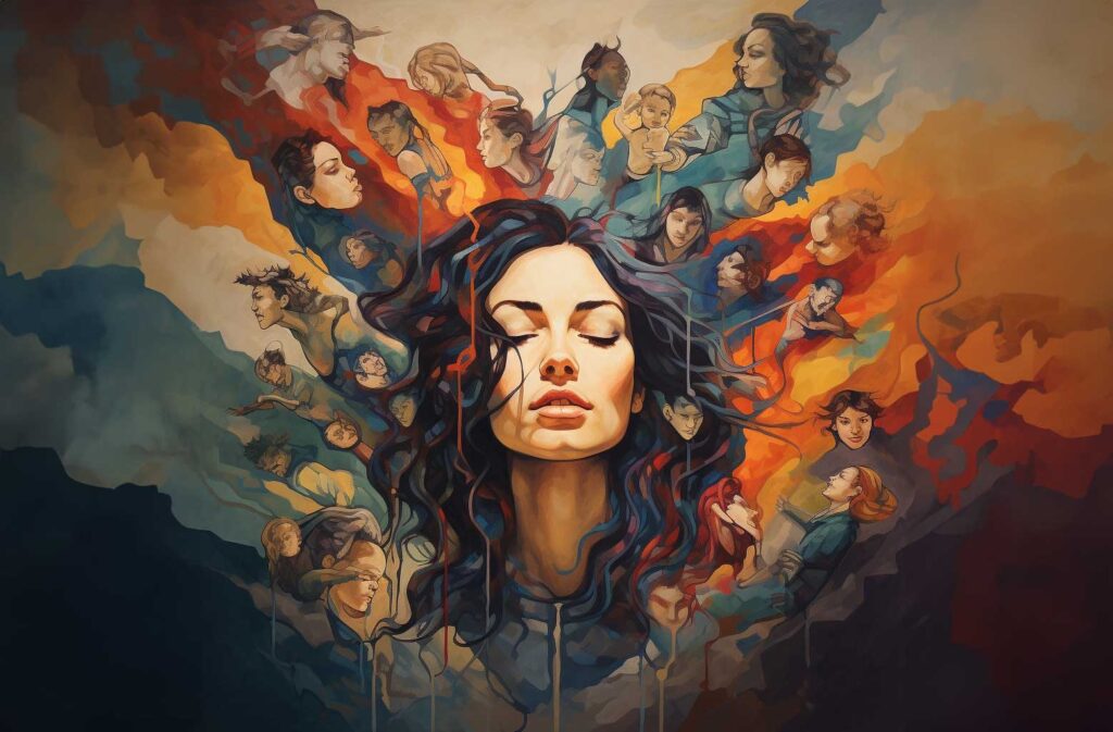 Concept illustration about interpersonal relationships. Image credit: Nicole Smith, made with Midjourney