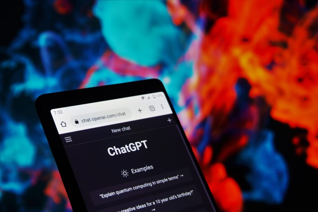 Chat GPT app shown on a smart phone. Image credit: Mojahid Mottakin, Pexels