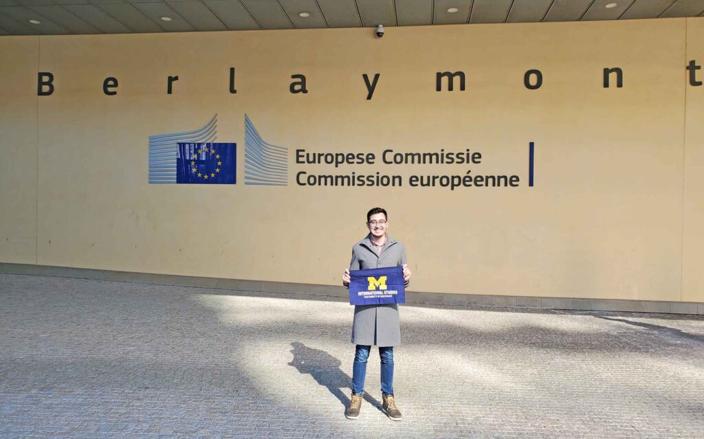 Emmanuel Orozco Castellanos at the European Union. Image courtesy: Emmanuel Orozco Castellanos