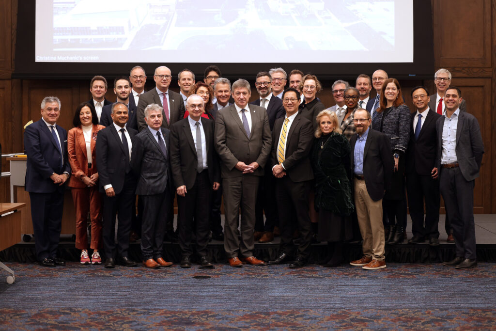 Meeting between University of Michigan, Government of Michigan, Government of Flanders (Belgium), imec and KLA. Image credit: Brenda Ahearn, Michigan Engineering