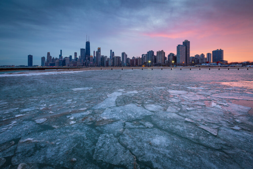 View of the Chicago downtown over lake Michigan. Image credit: iStock