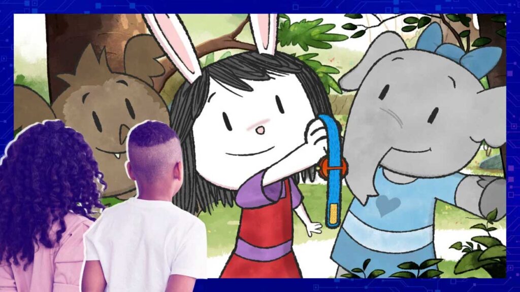 U-M researcher and PBS KIDS are bringing AI technology to children's public media. 
Image credit: Pipeline Studios, © SHOE Ink / PBS KIDS / Shutterstock / Prostock-studio, TechSolution