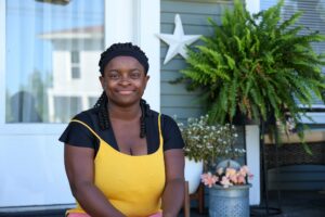 Celine Chandler, 25, stayed at Step Up twice, getting help with budgeting, high        school graduation and caring for her child. Image credit: Jeremy Marble, Michigan News