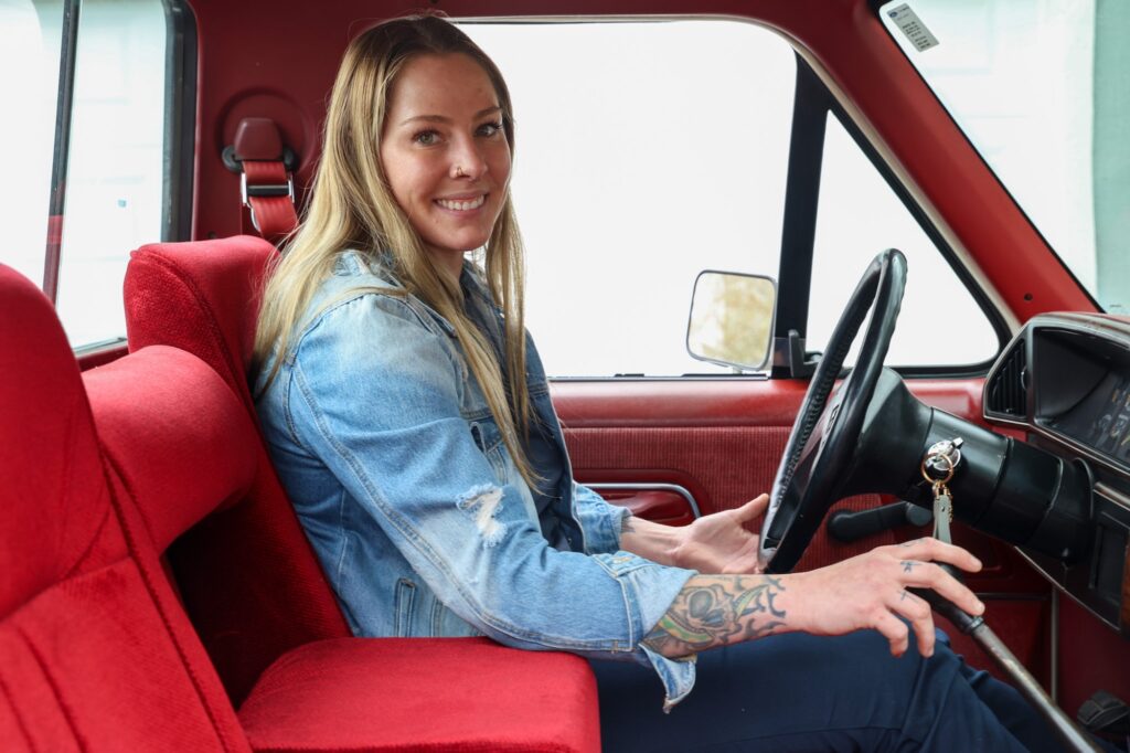 Marissa Collins, U-M Veterans Legal Clinic client, received legal help to be able to enroll her son in a better school. Image credit: Jeremy Marble, Michigan News