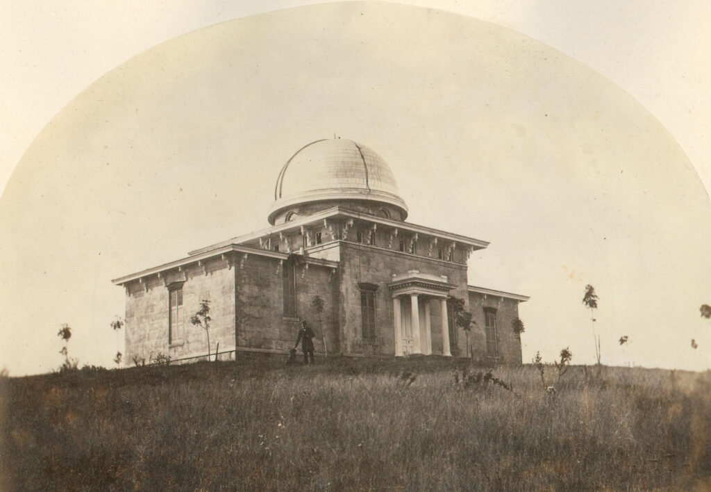 An early photo of the Detroit Observatory