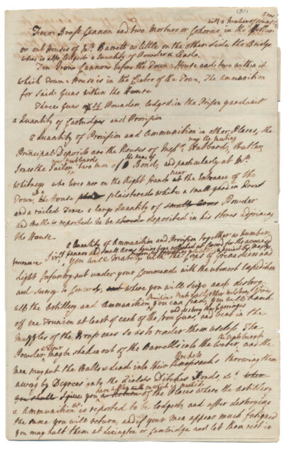 A draft order from the Revolutionary War