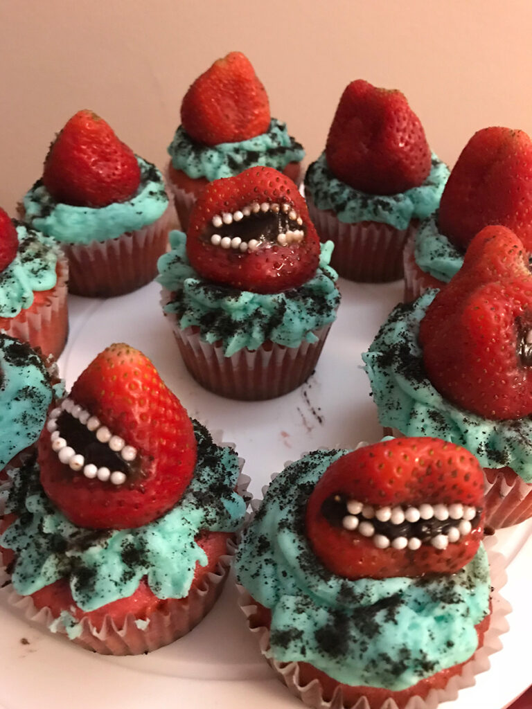 Little Shop of Horror cupcakes baked by Rujata Umarji