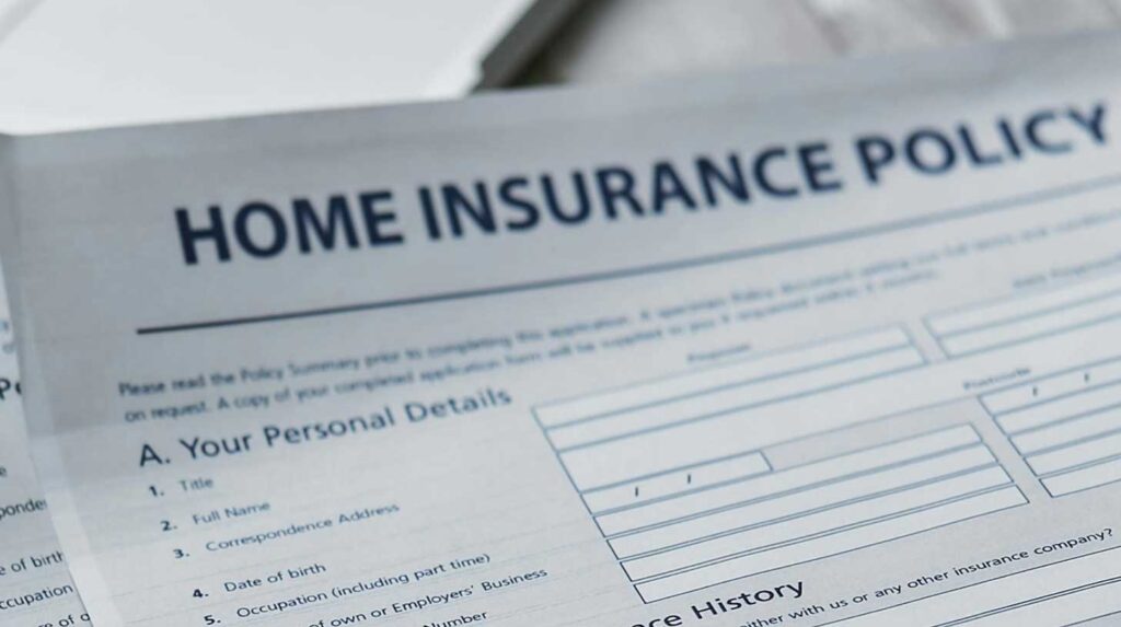 A paper copy of a home insurance policy application. Image courtesy: Detroit Metro Area Communities Study