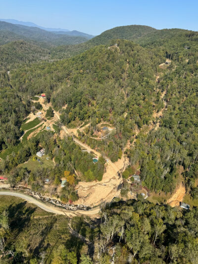 Mudslides and landslides that affected a region in North Carolina in 2024