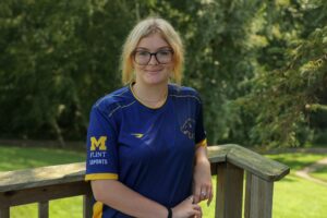 Kaitin Cruppenink, a senior majoring in psychology at UM-Flint, wants to work with children after the Camp Hope experience. Image credit: Jeremy Marble, University of Michigan News