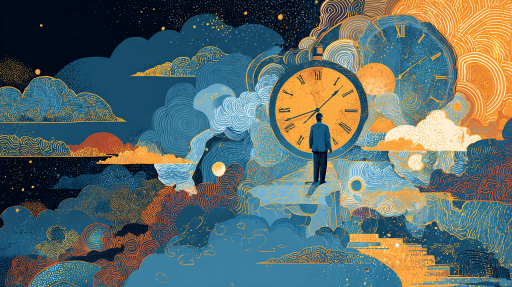 Concept illustration of a circadian clock. Image credit: Nicole Smith, made with Midjourney