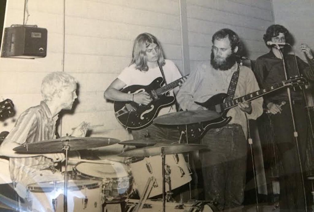Randy Tessier with his band Walrus in 1969.