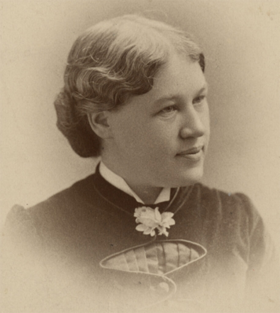 A photo of Eliza M. Mosher, who graduated from the Medical School and later returned to become the university’s first female faculty member, serving as both a professor of hygiene and the first dean of women