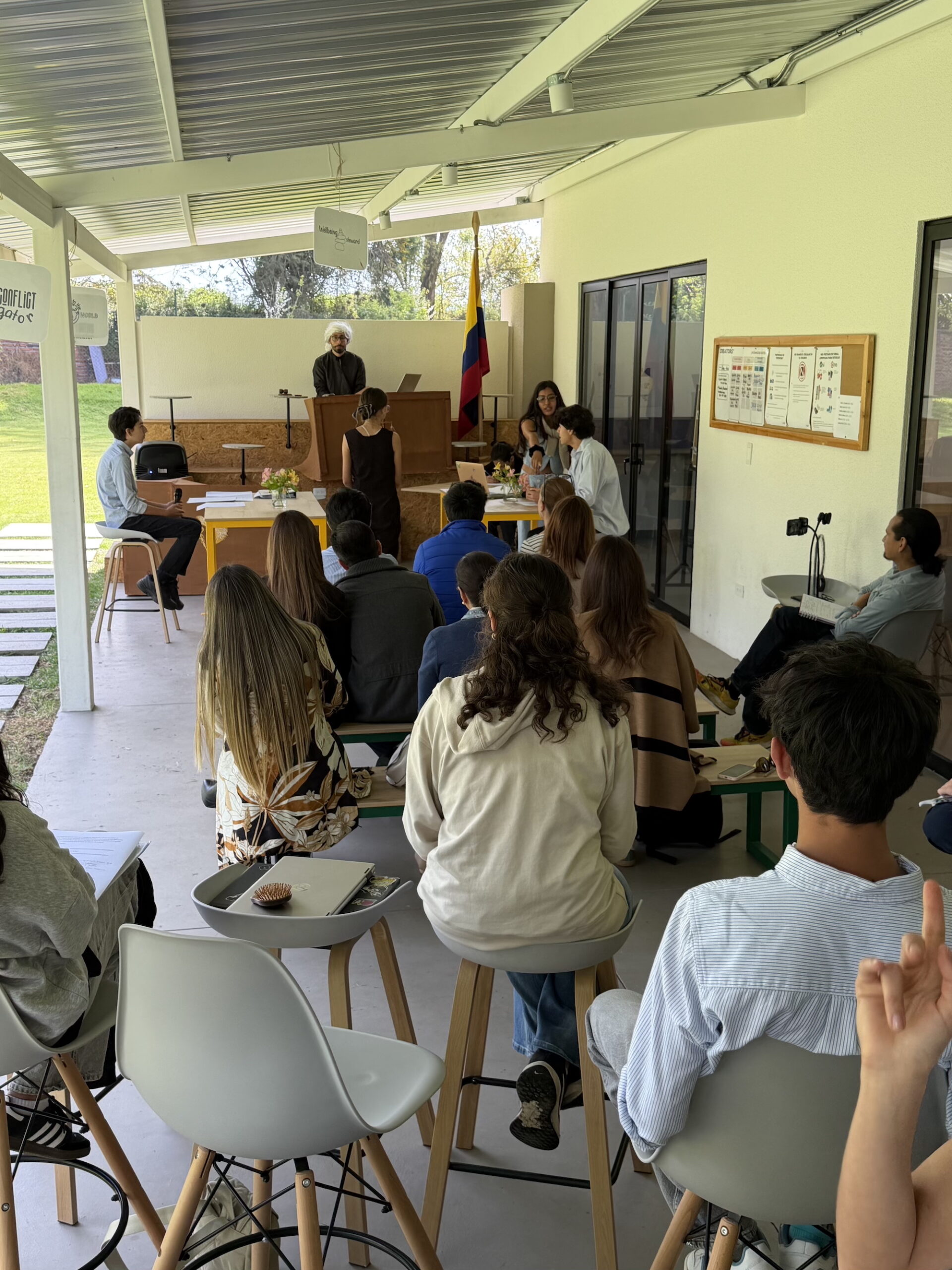 U-M students visit private schools in Quito.