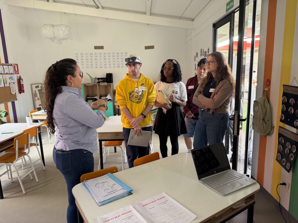 U-M students visit private schools in Quito.